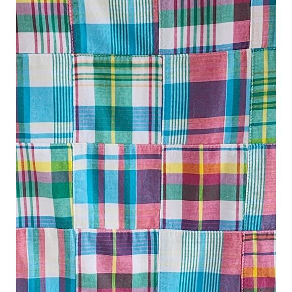 Talbots Petite Madras Plaid Patchwork Skirt sz 4P Summer Clueless Preppy Resort - Picture 2 of 5